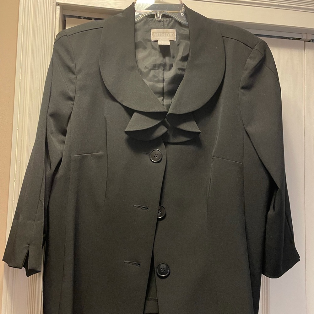 Black suit set with skirt